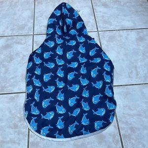 Brand New dog shark light rain jacket. Size large (runs small)